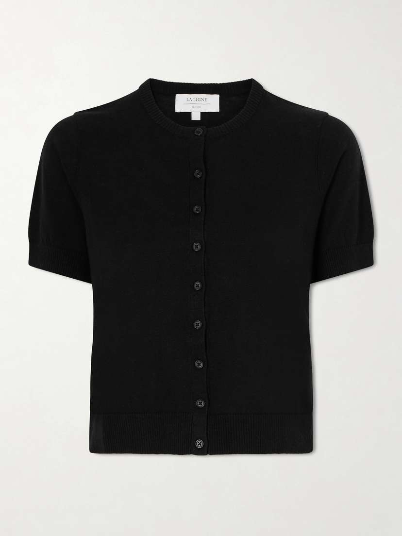 La Ligne Cropped Knitted Cardigan