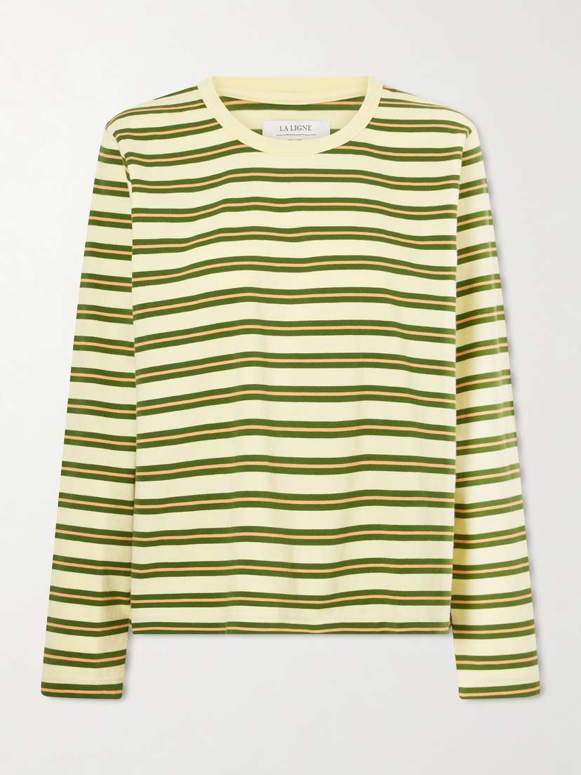 La Ligne Boyfriend Striped Cotton-jersey T-shirt
