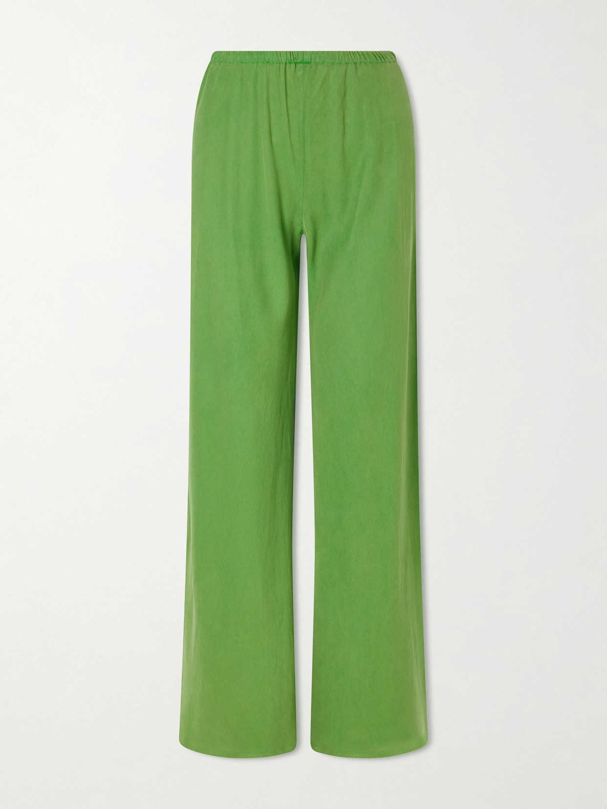 La Ligne Colby Twill Wide-leg Pants In Green