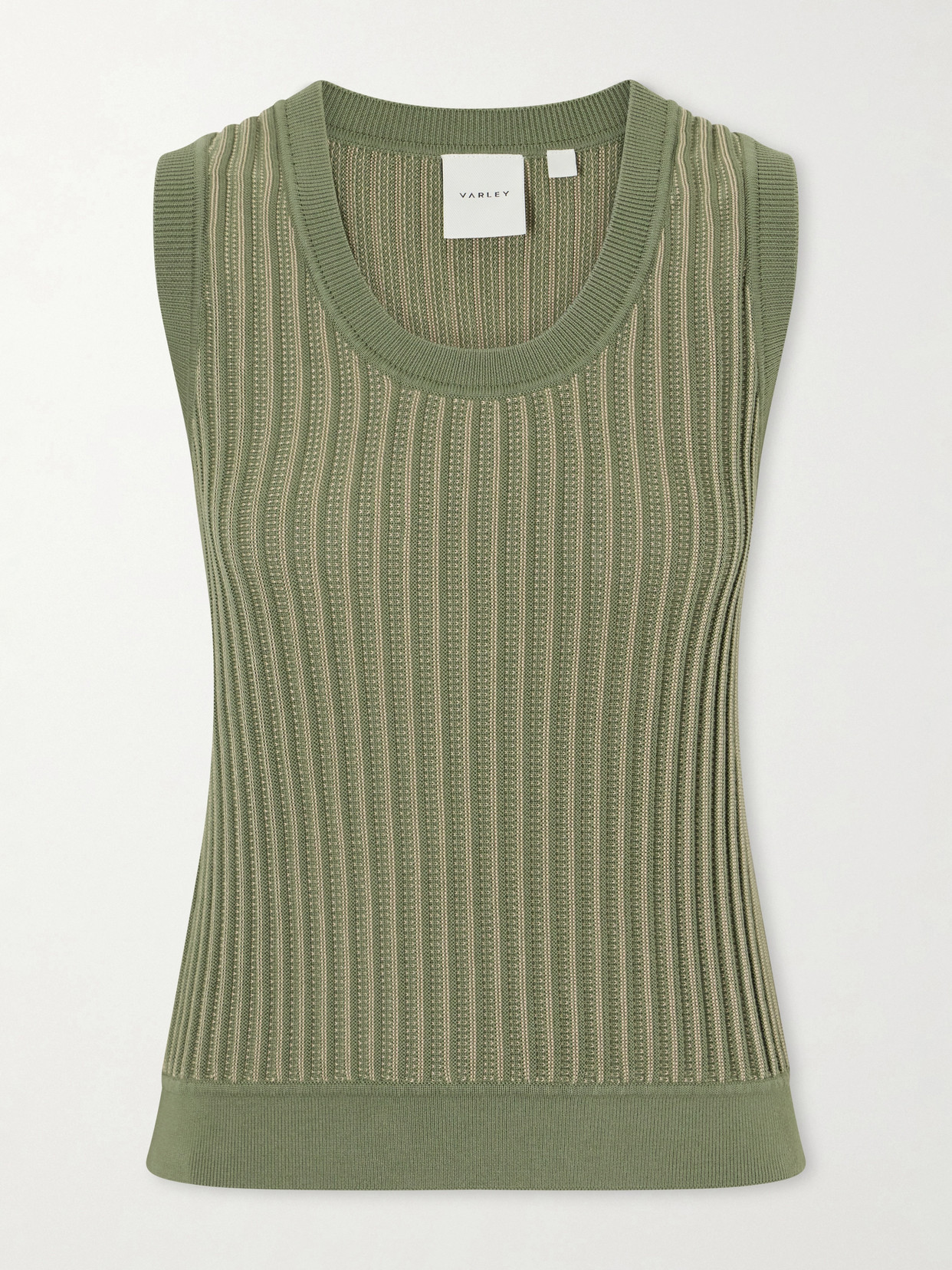 Varley - Aldcroft Ribbed-knit Cotton Tank Top - Green