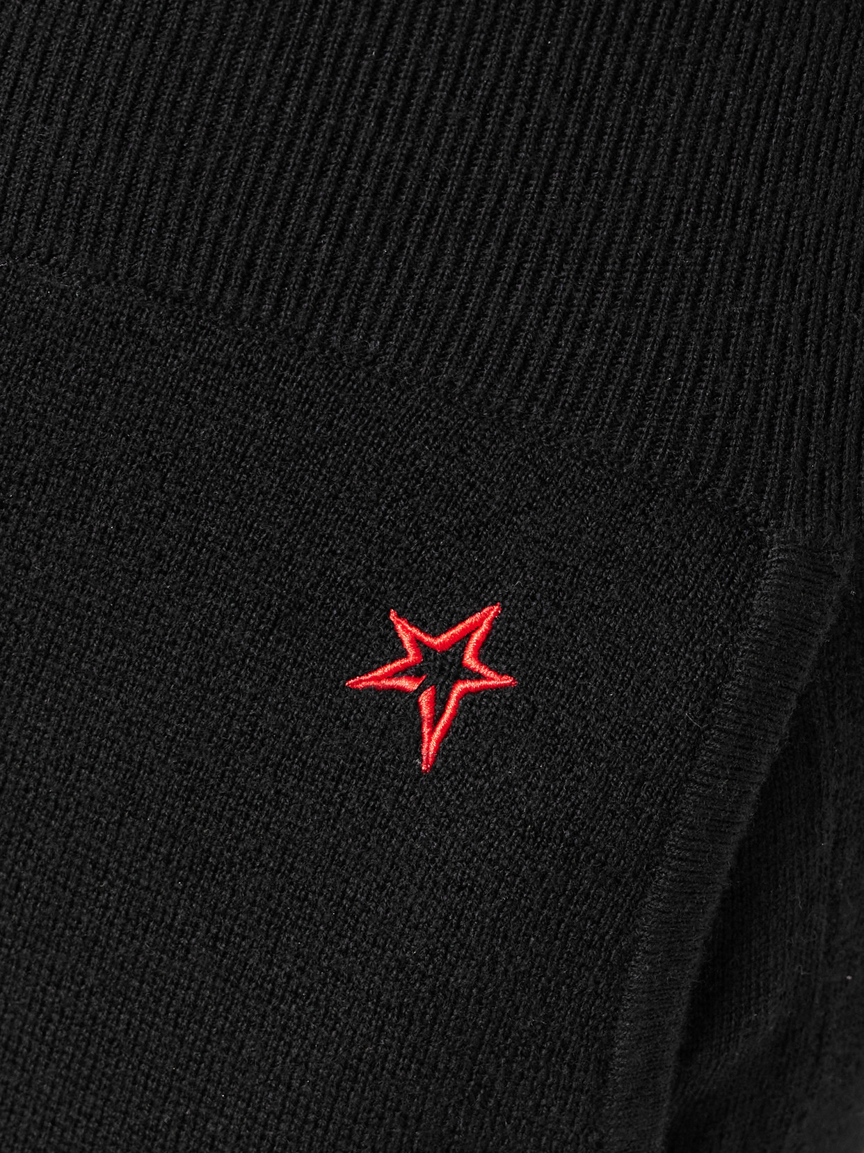 Perfect Moment Embroidered Merino Wool Wide-leg Pants In Black