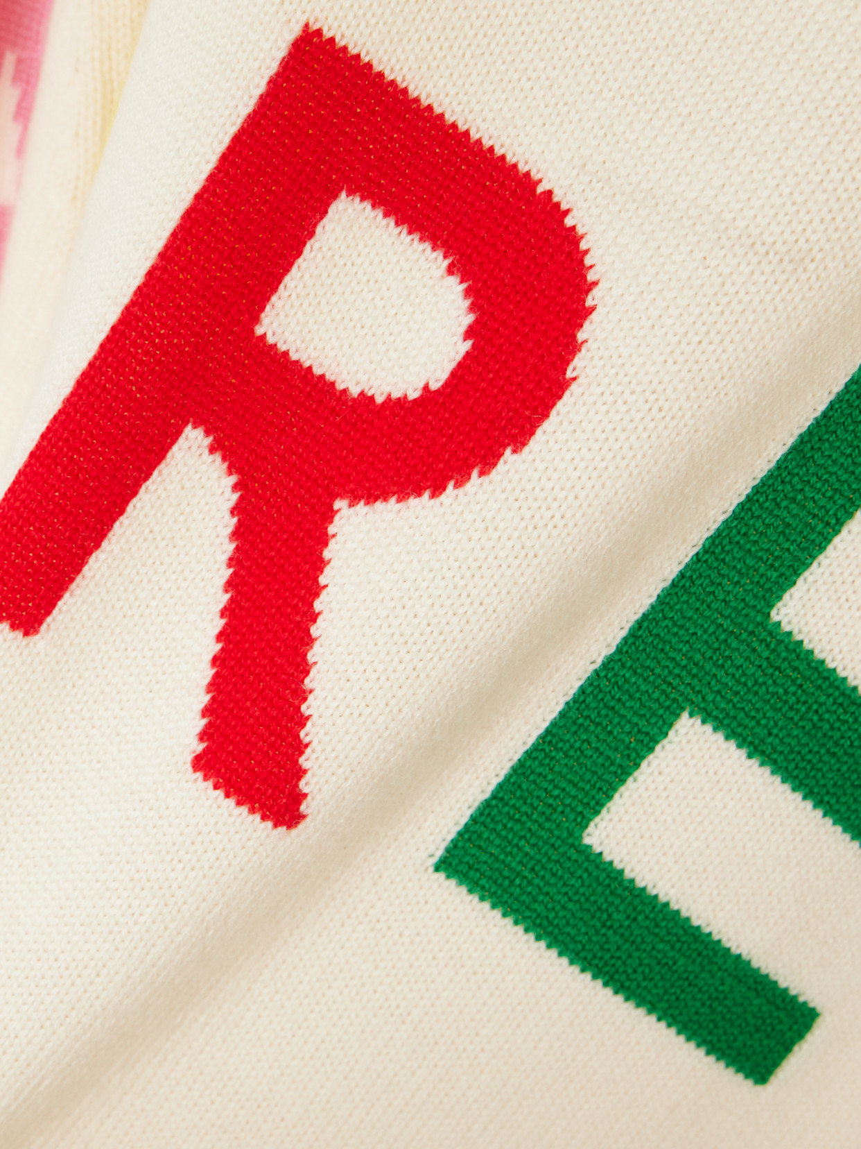 Perfect Moment Schild Intarsia Merino Wool Turtleneck Sweater In Neutral