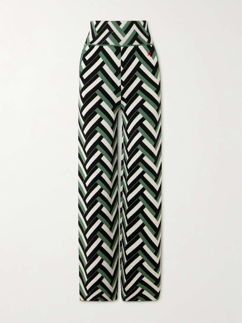 Perfect Moment Embroidered Wool Wide-leg Pants