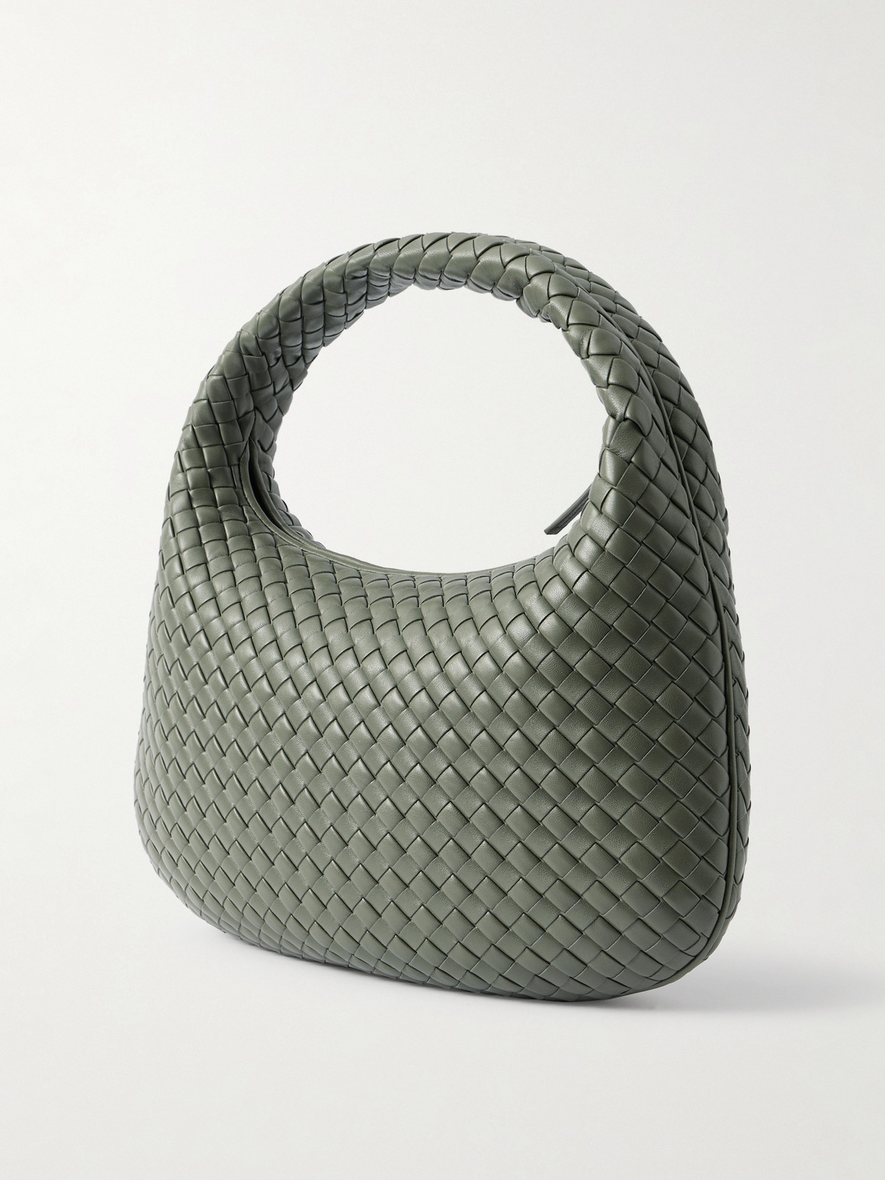 Bottega Veneta Intrecciato Leather Tote In Green