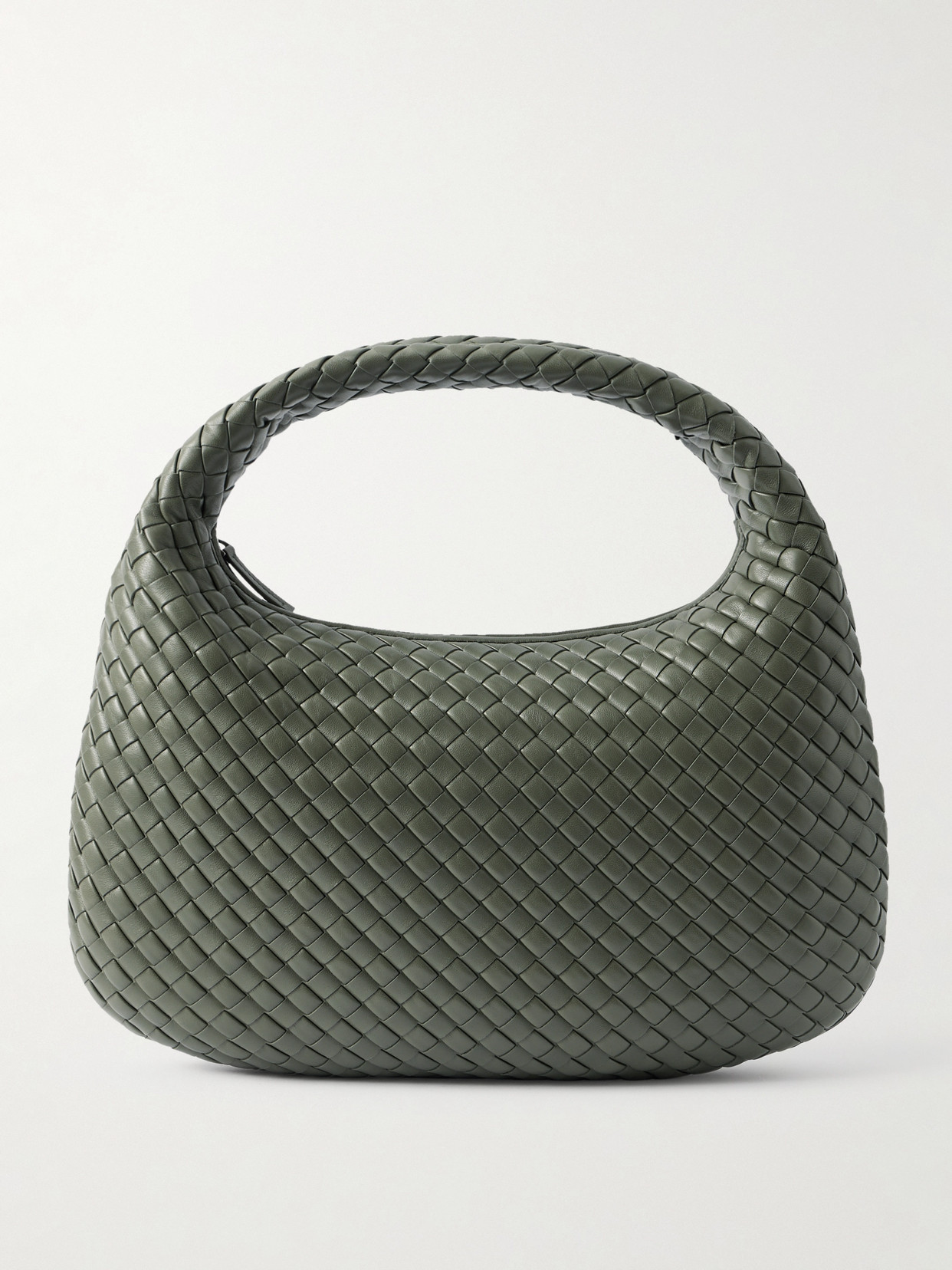 Bottega Veneta Intrecciato Leather Tote In Green