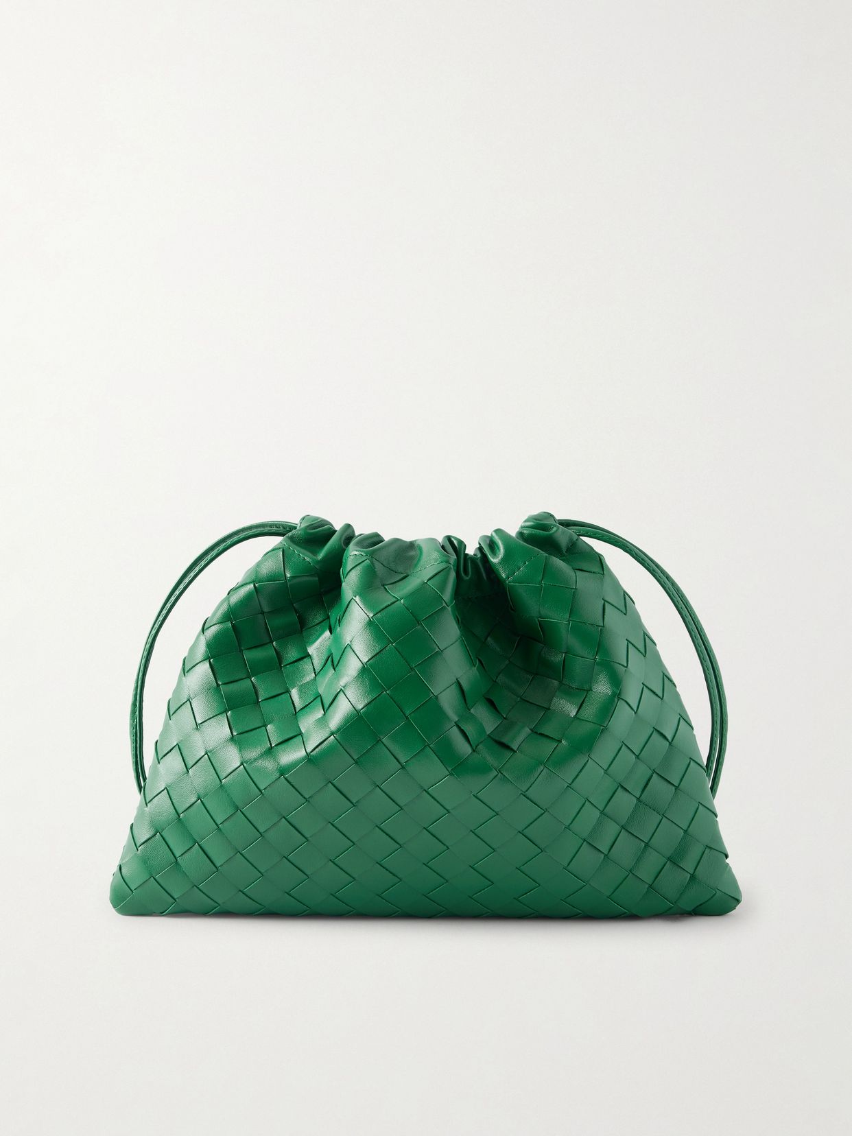 Dustbag small intrecciato leather pouch