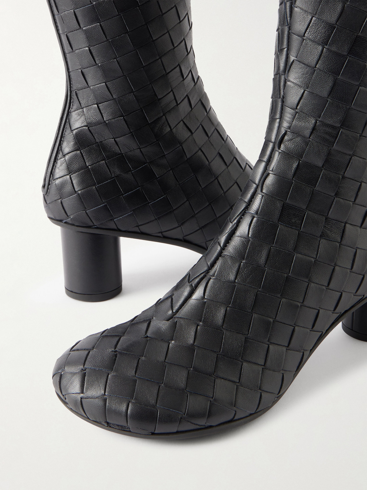 Atomic Intrecciato Leather Knee Boots