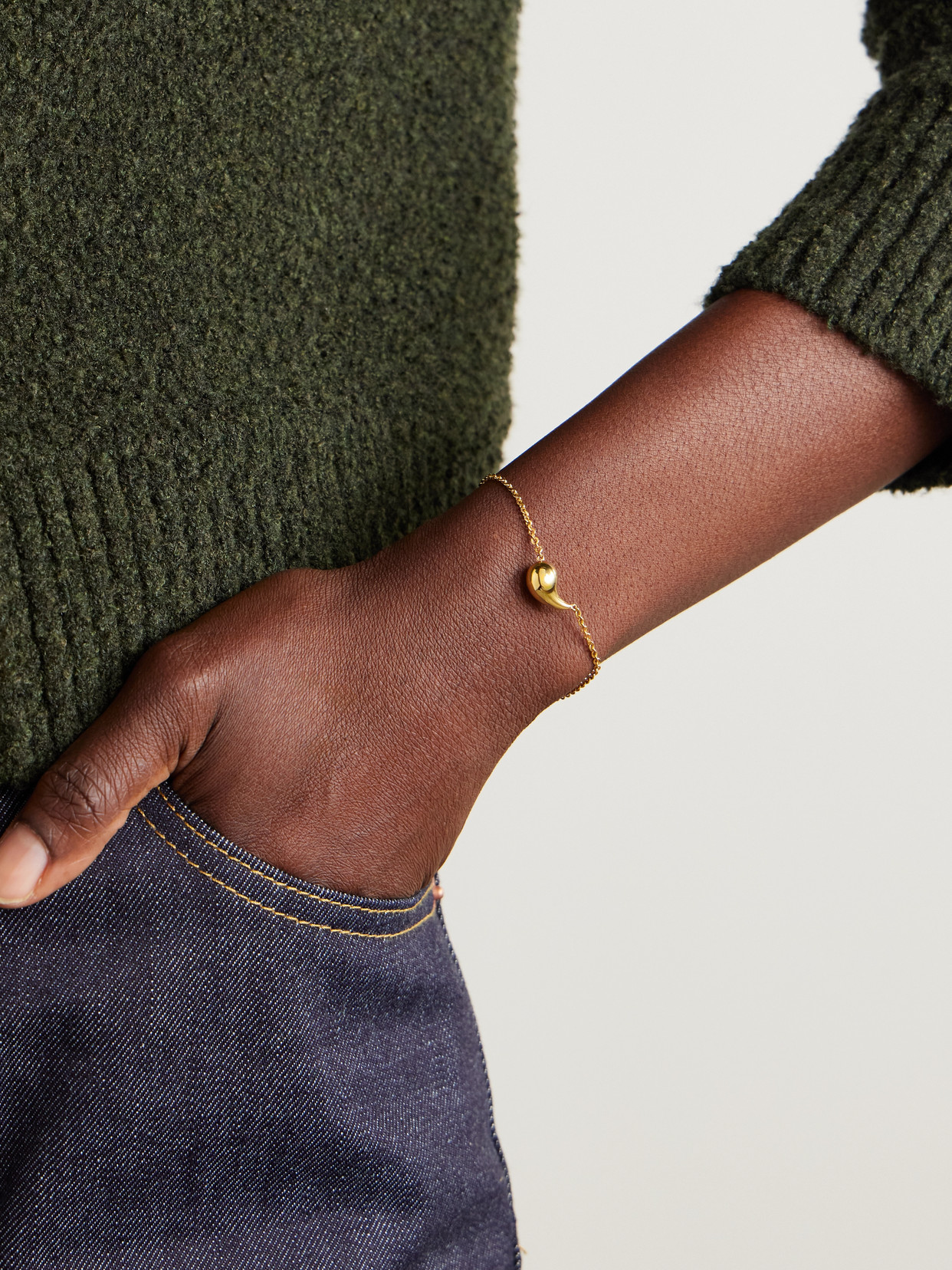 Bottega Veneta Gold-plated Bracelet In Brown