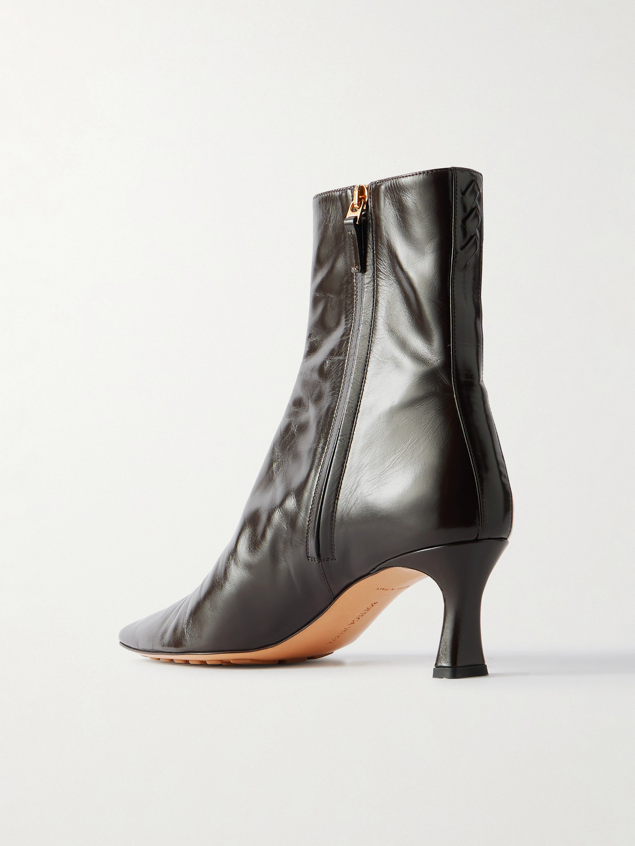 Bottega Veneta Sofia Glossed-leather Ankle Boots In Multi