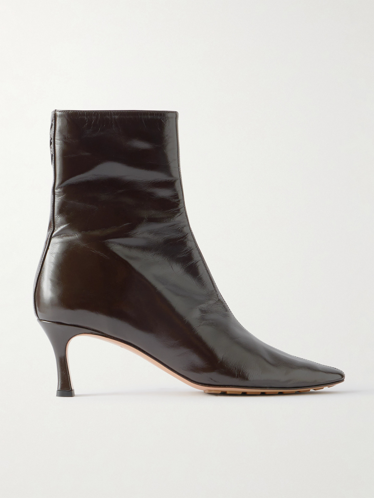 Bottega Veneta Sofia Glossed-leather Ankle Boots In Multi