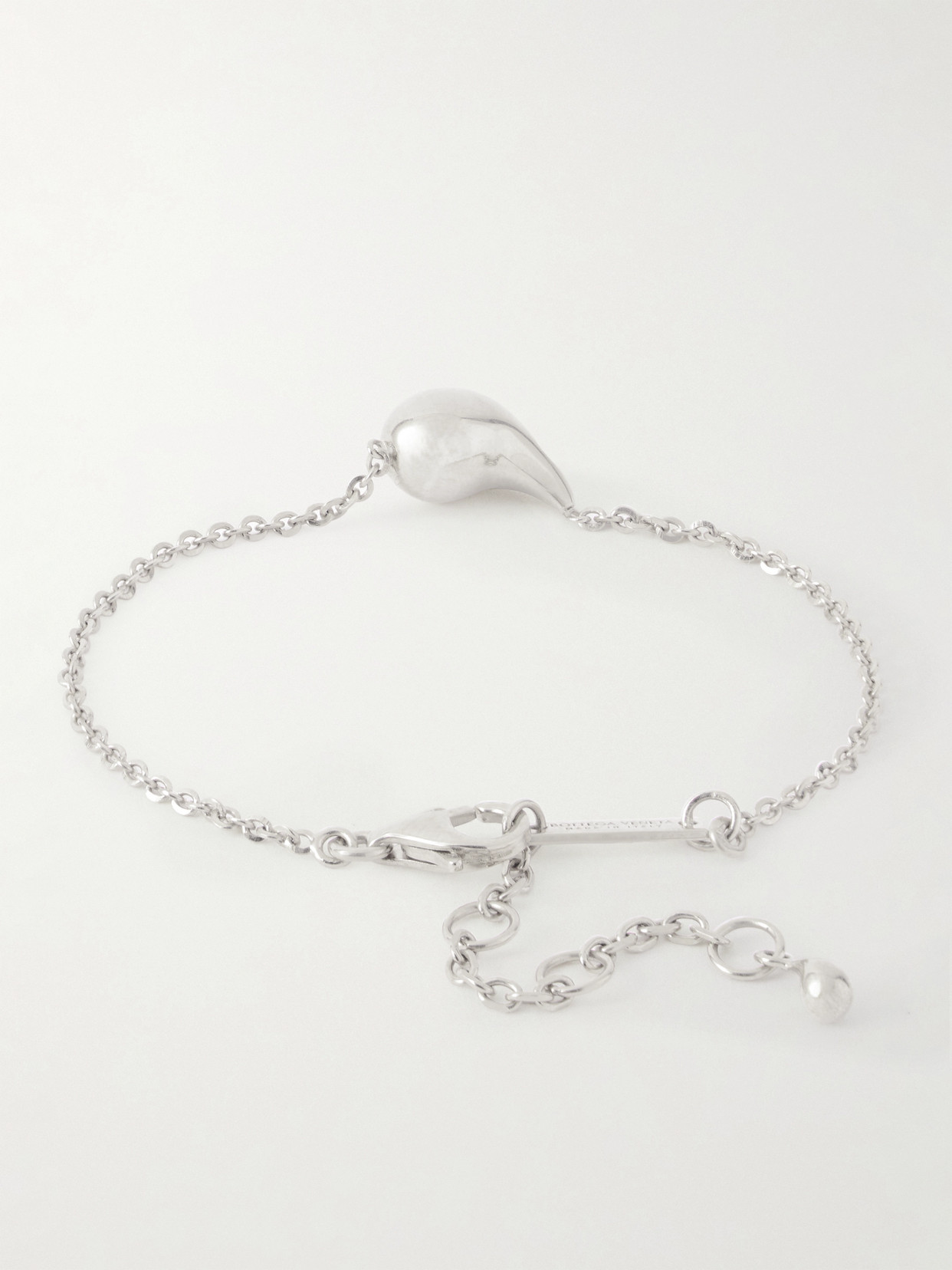 Bottega Veneta Silver Bracelet In Brown