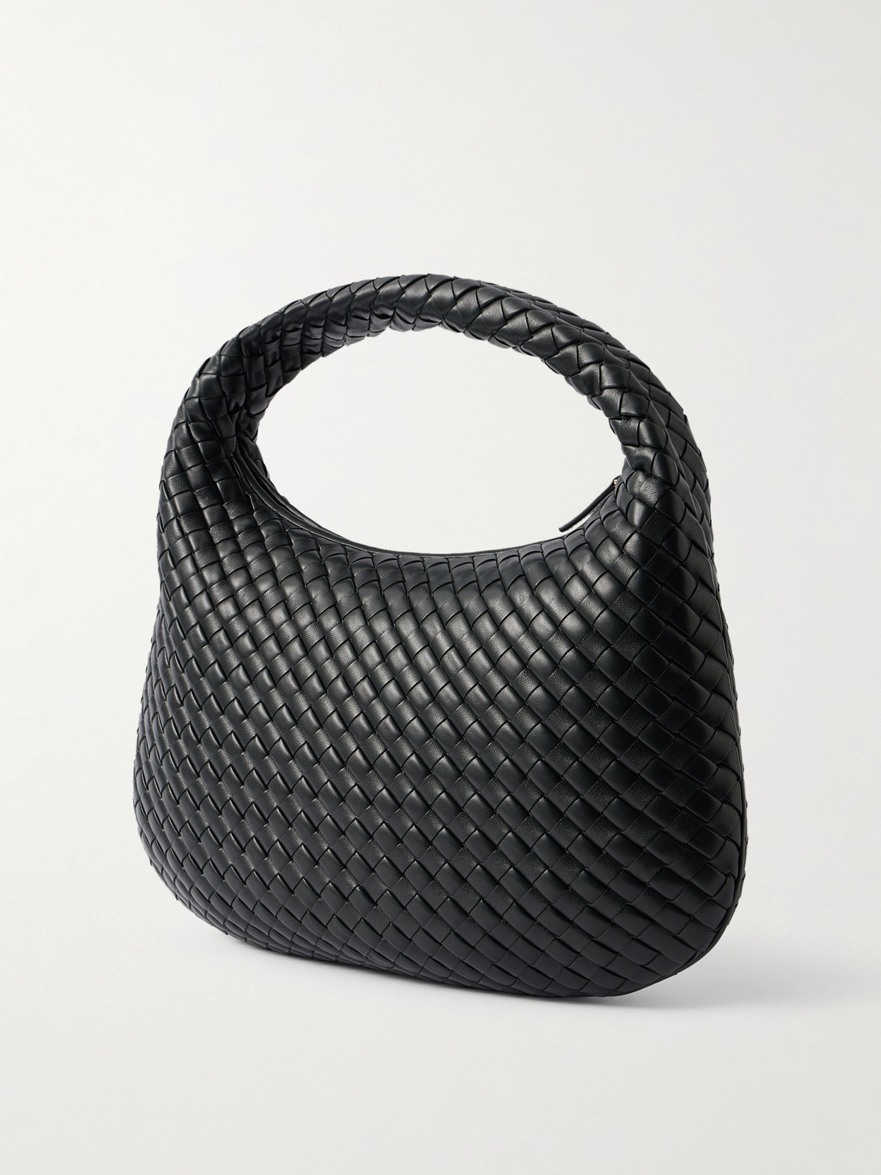 Bottega Veneta Intrecciato Leather Tote In Black