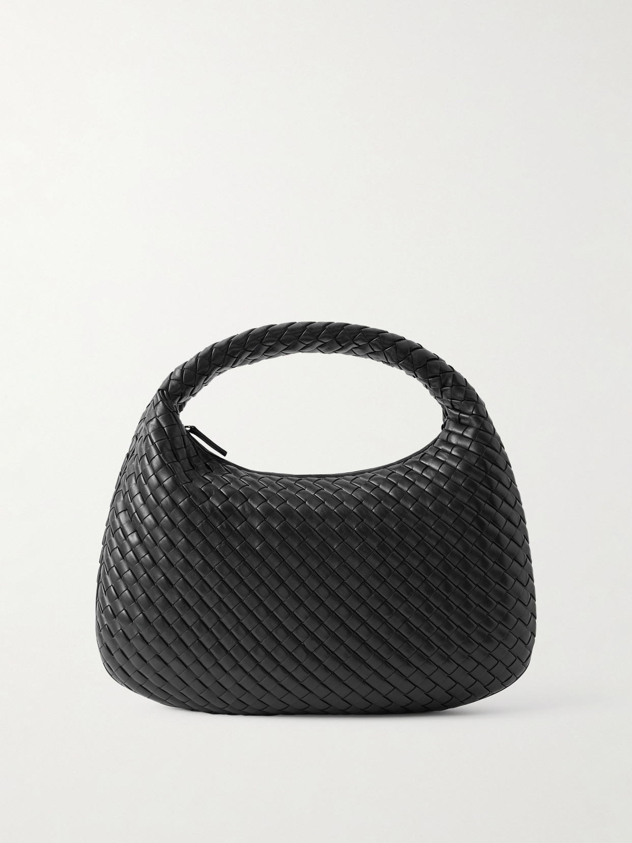 Bottega Veneta Intrecciato Leather Tote In Black
