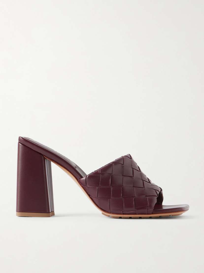 Bottega Veneta Parco Intrecciato Leather Mules