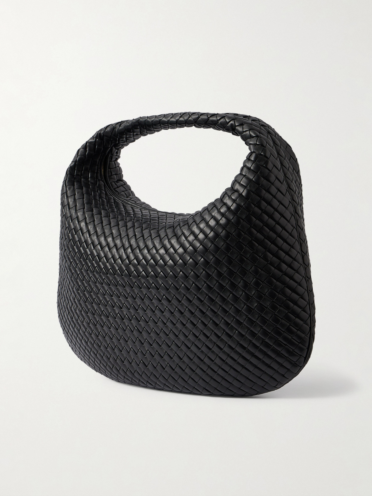 Bottega Veneta Intrecciato Leather Tote In Black