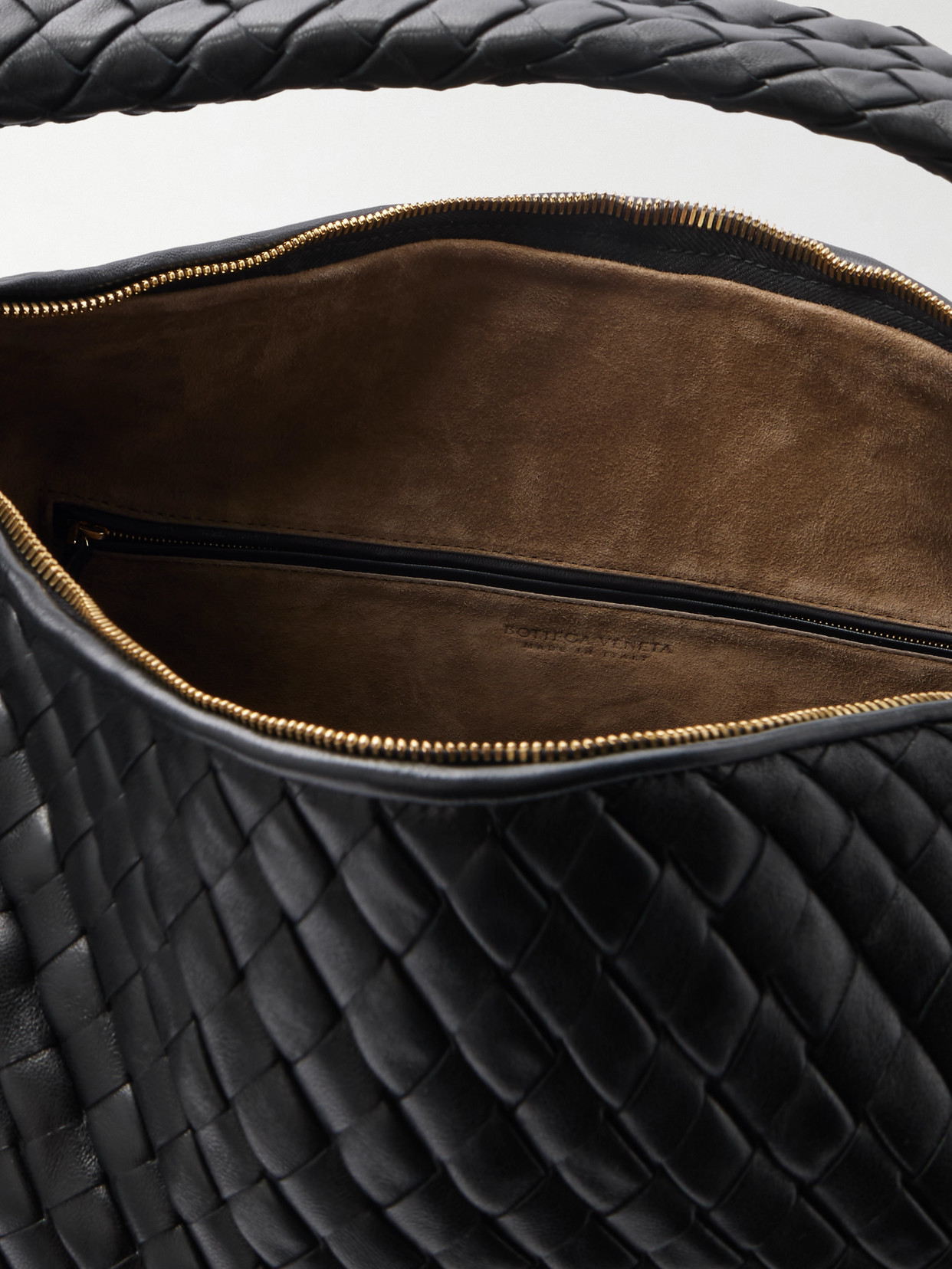 Bottega Veneta Intrecciato Leather Tote In Black