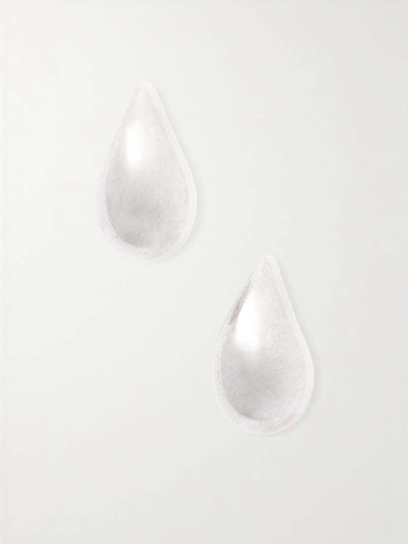 Bottega Veneta Small Drop Silver Earrings
