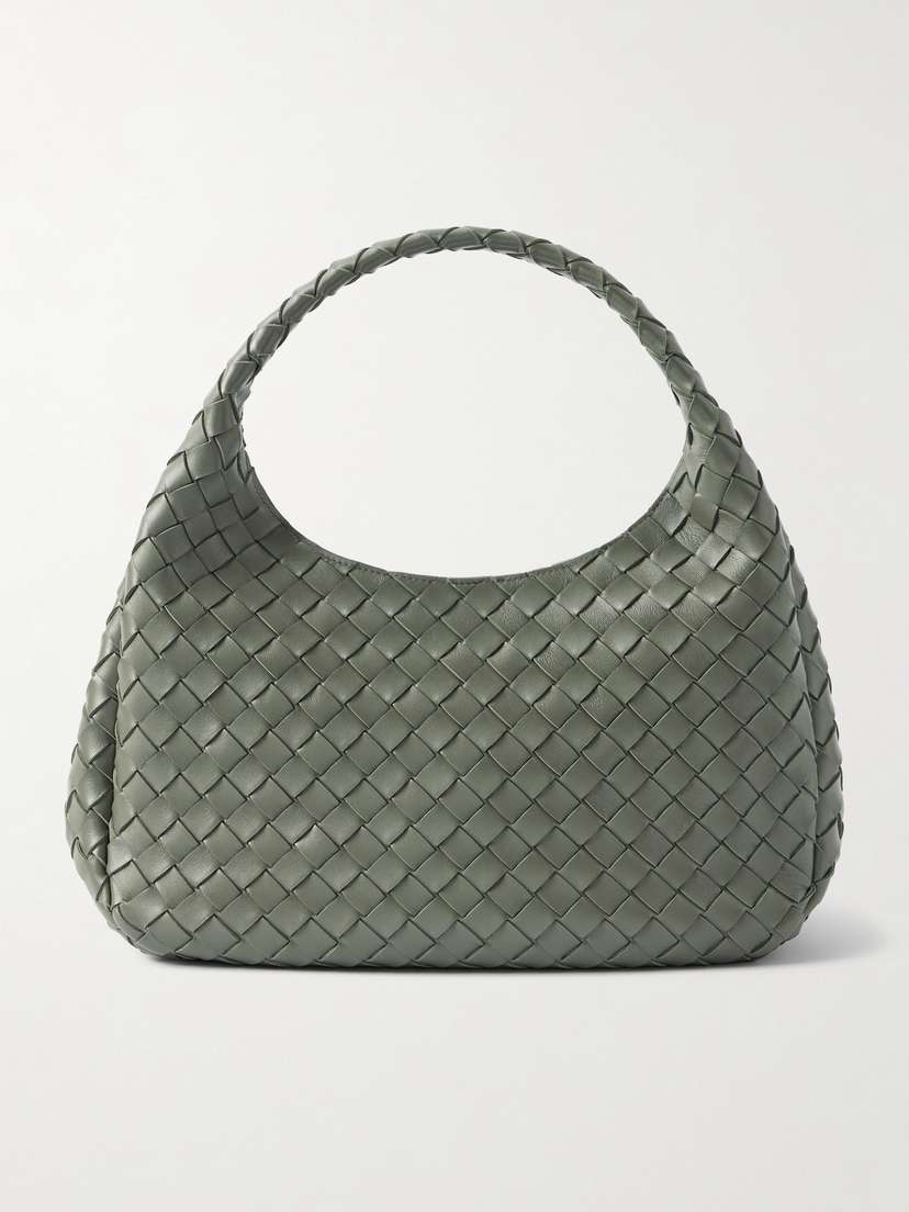 Bottega Veneta Campana Intrecciato Leather Shoulder Bag