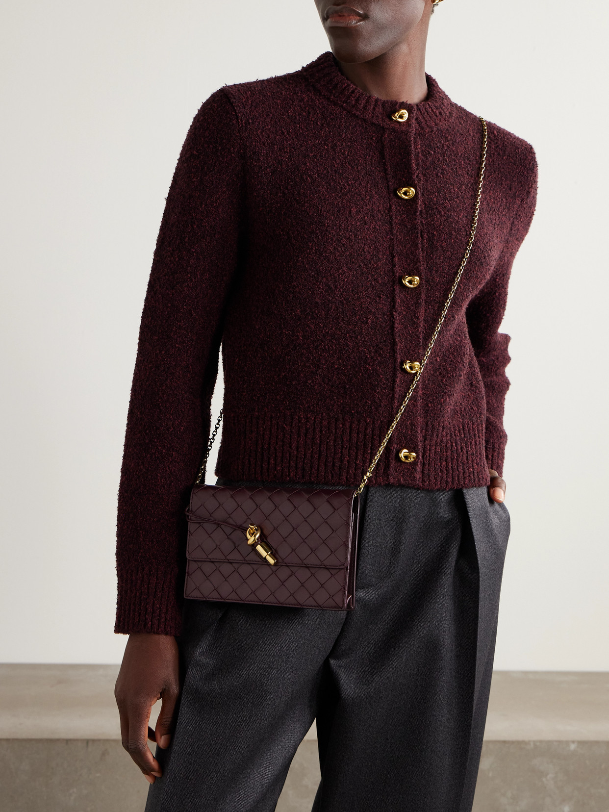 Bottega Veneta Intrecciato Leather Pouch In Multi