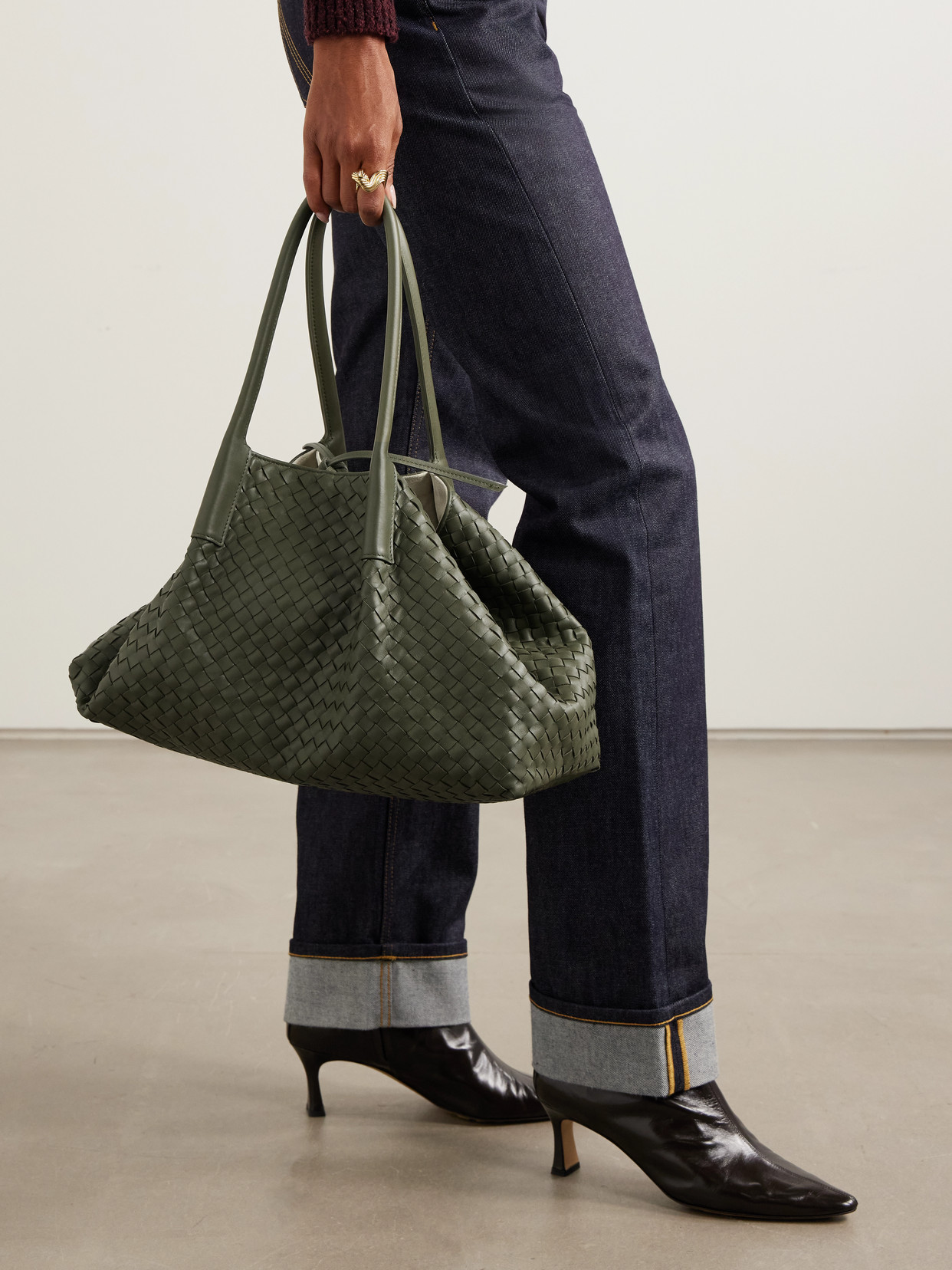 Pinacoteca Medium Intrecciato Leather Tote