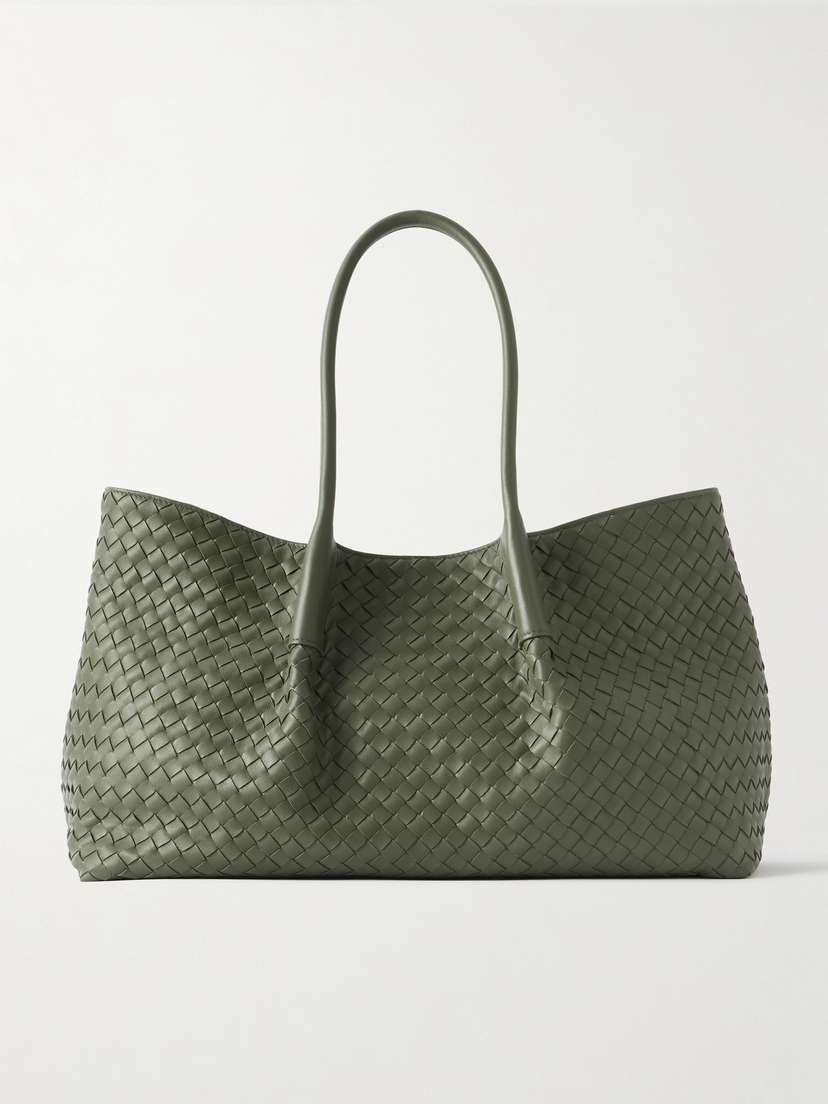 Bottega Veneta Pinacoteca Medium Intrecciato Leather Tote