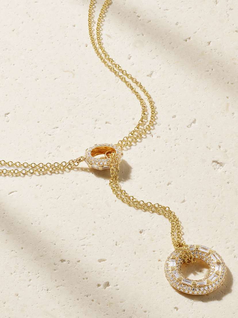 SHAY Orbit 18-karat Gold Diamond Necklace