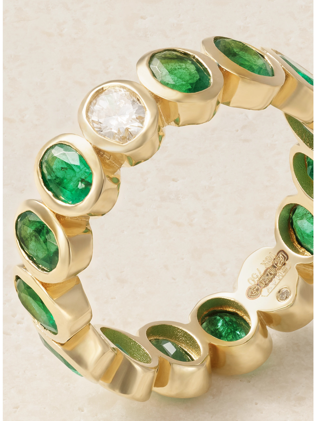Shay 18-karat Gold, Emerald And Diamond Ring In Gold