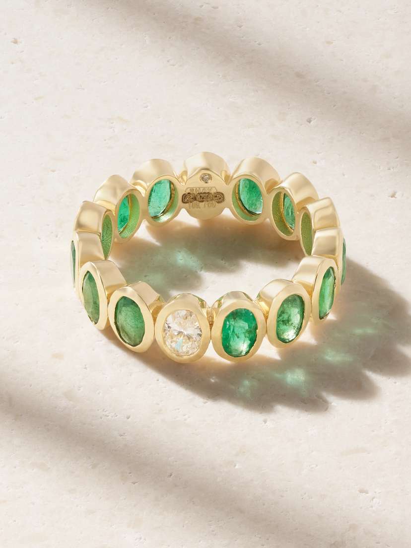 SHAY 18-karat Gold, Emerald And Diamond Ring