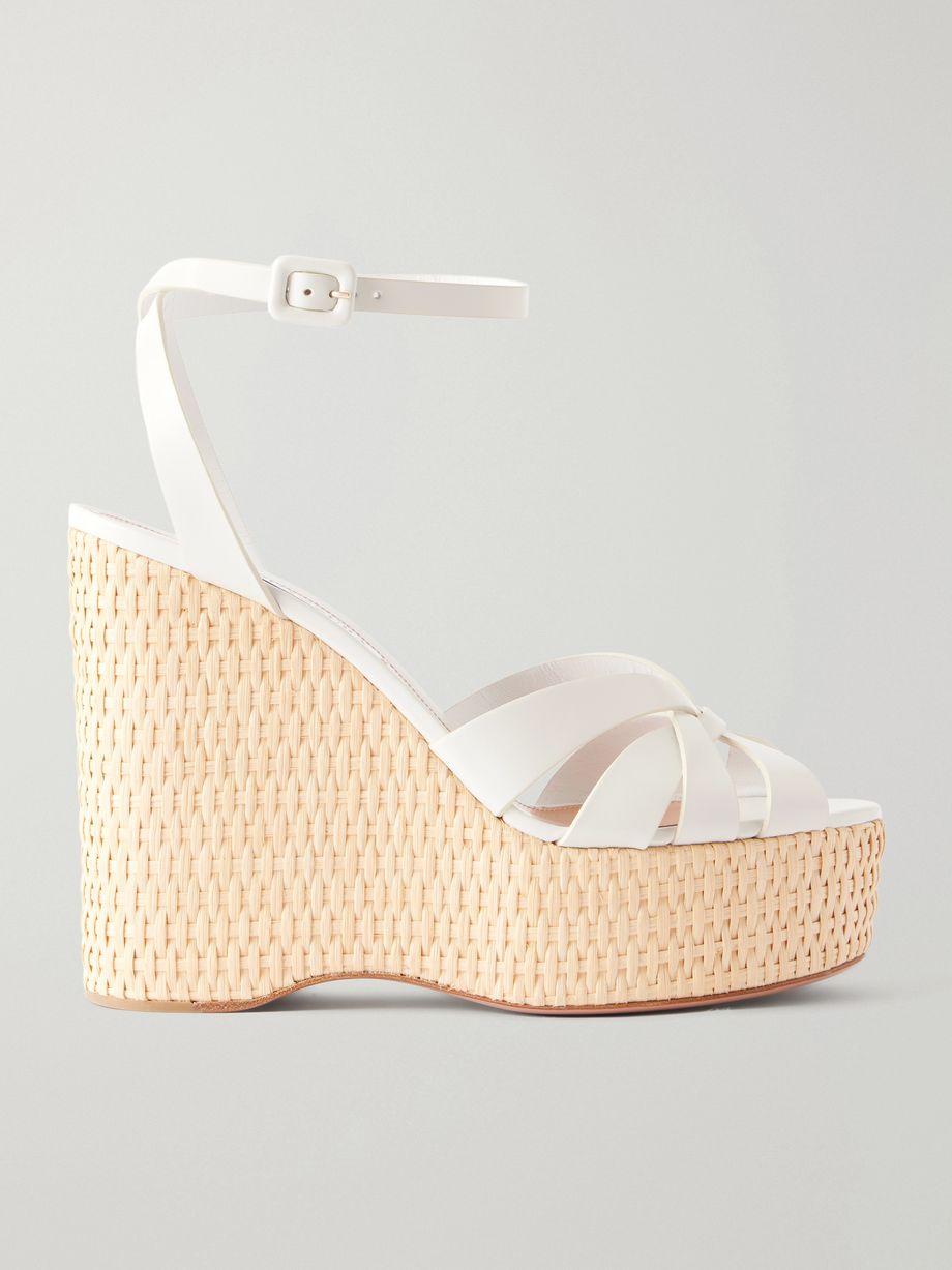 Bossa Nova 130 crocheted raffia platform sandals
