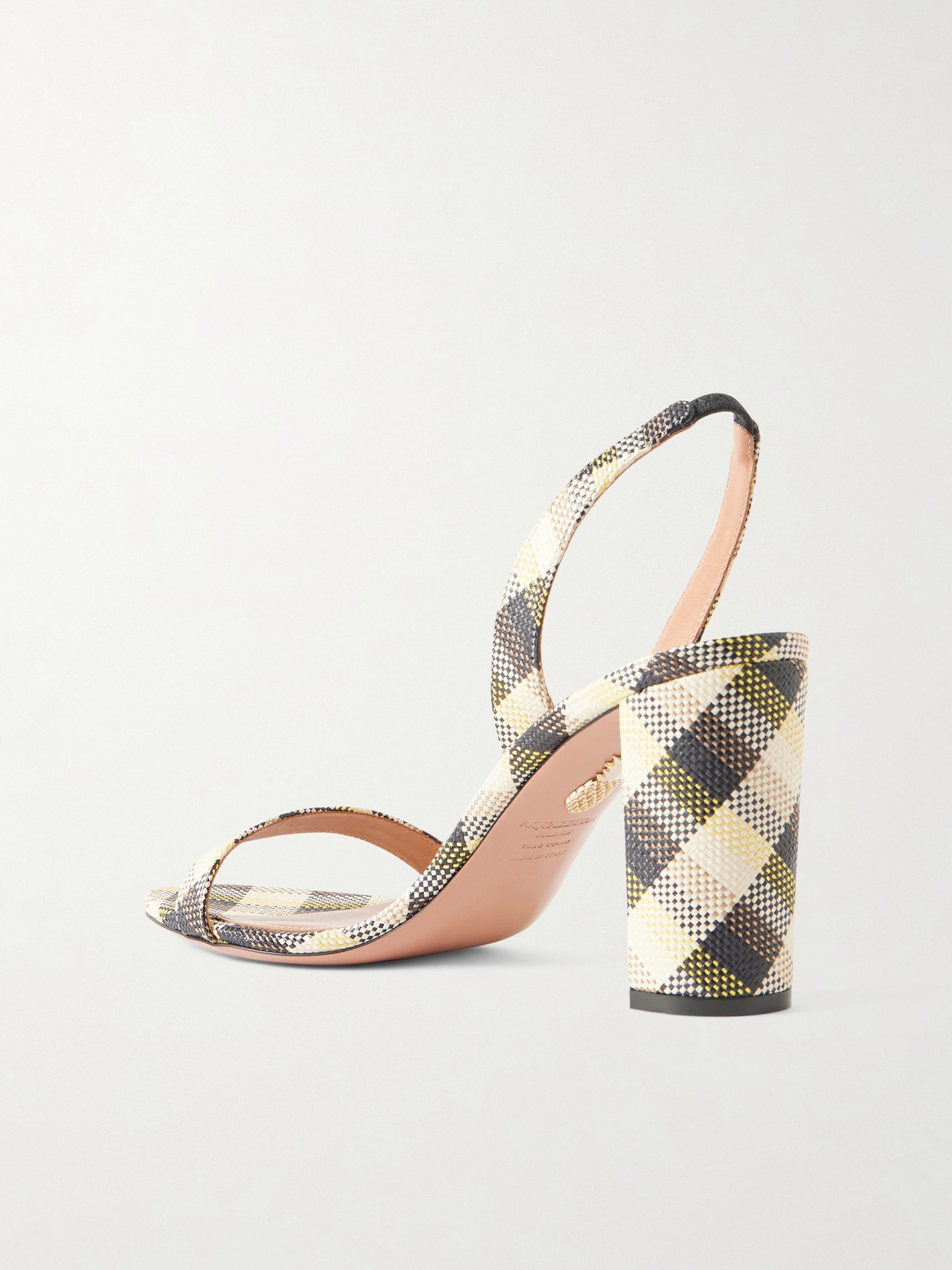So Nude 85 Checked Raffia Slingback