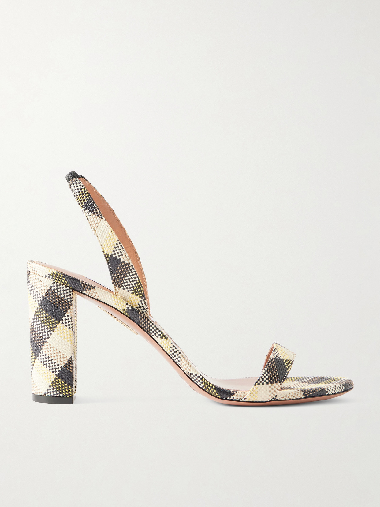 So Nude 85 Checked Raffia Slingback
