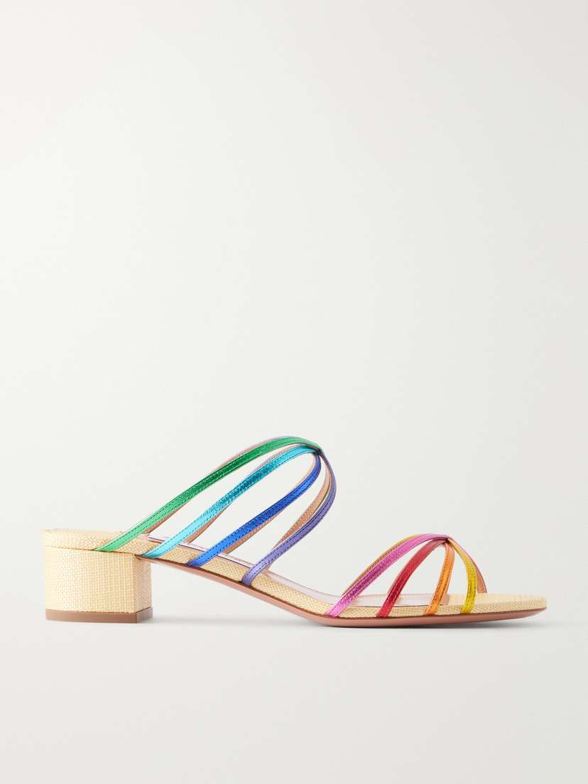 Aquazzura Tell Me 35 Leather Sandals