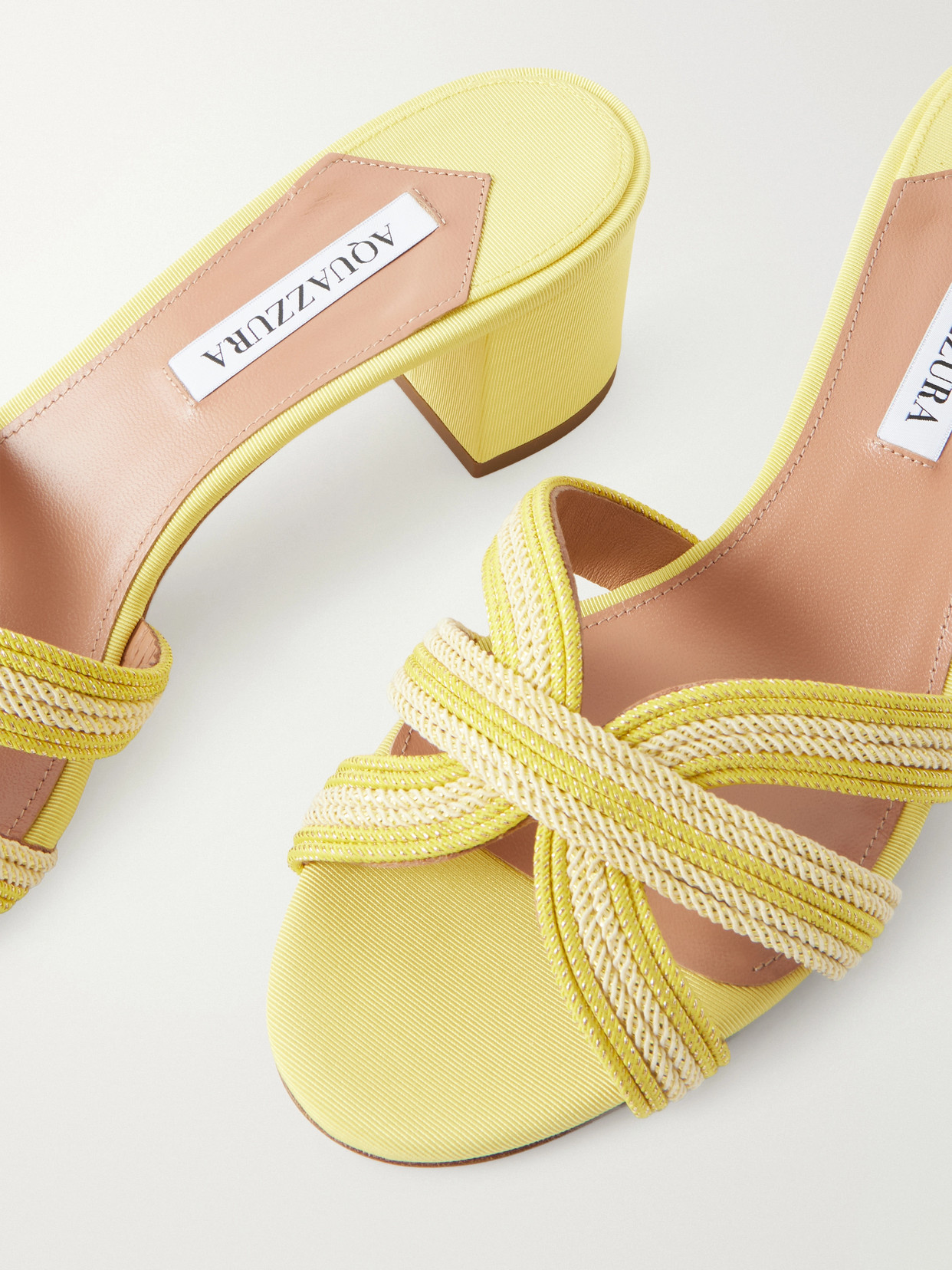 Day Dream 50 Metallic Raffia Mules