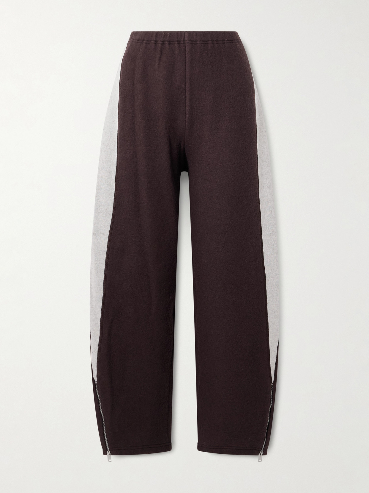 Tory Burch Wool And Cotton-blend Pants In Brown