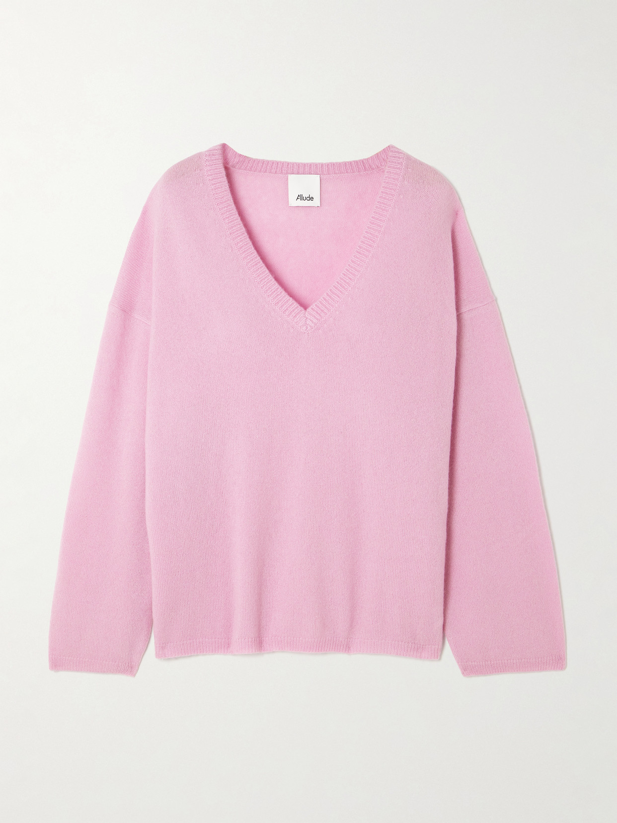 Allude Oversized Cashmere And Silk-blend Sweater In Pink