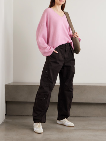 Allude Oversized cashmere and silk-blend sweater