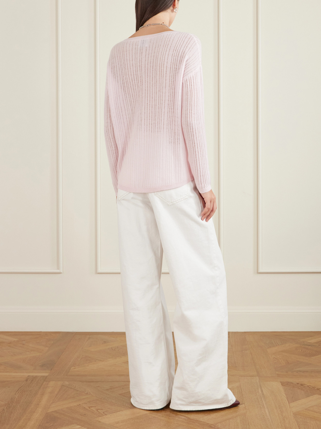 Ribbed-Knit Cashmere Sweater