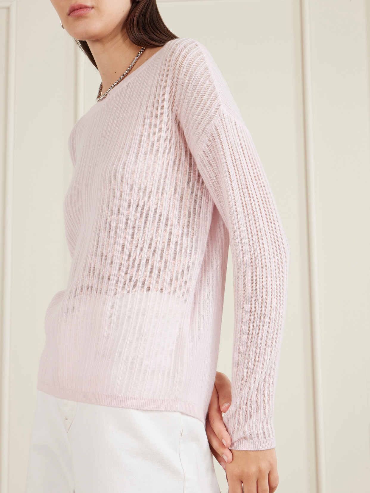 Ribbed-Knit Cashmere Sweater