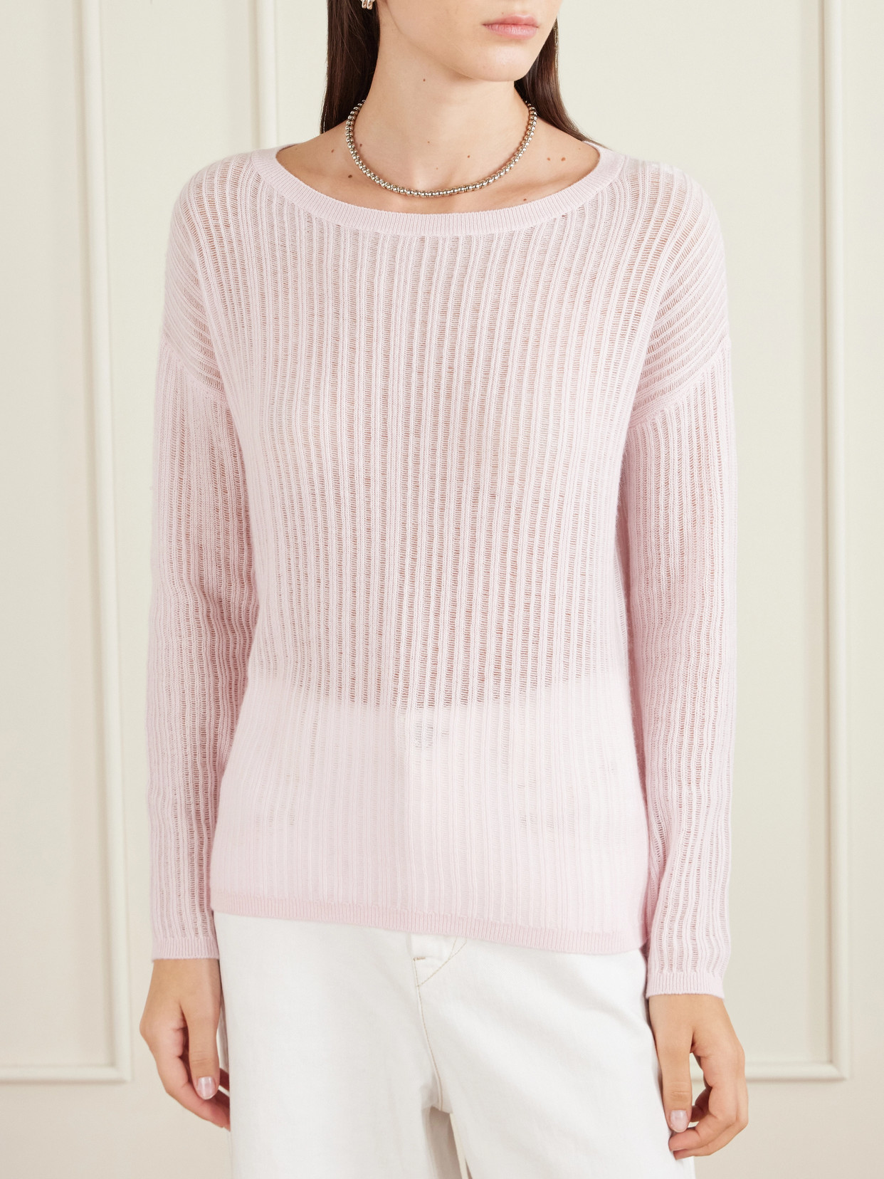 Ribbed-Knit Cashmere Sweater