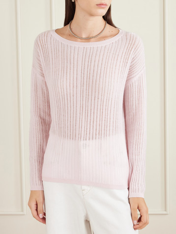 Allude Ribbed-knit cashmere sweater
