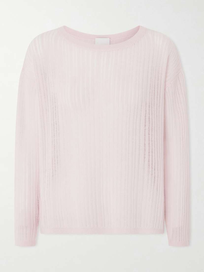 Allude Ribbed-knit Cashmere Sweater