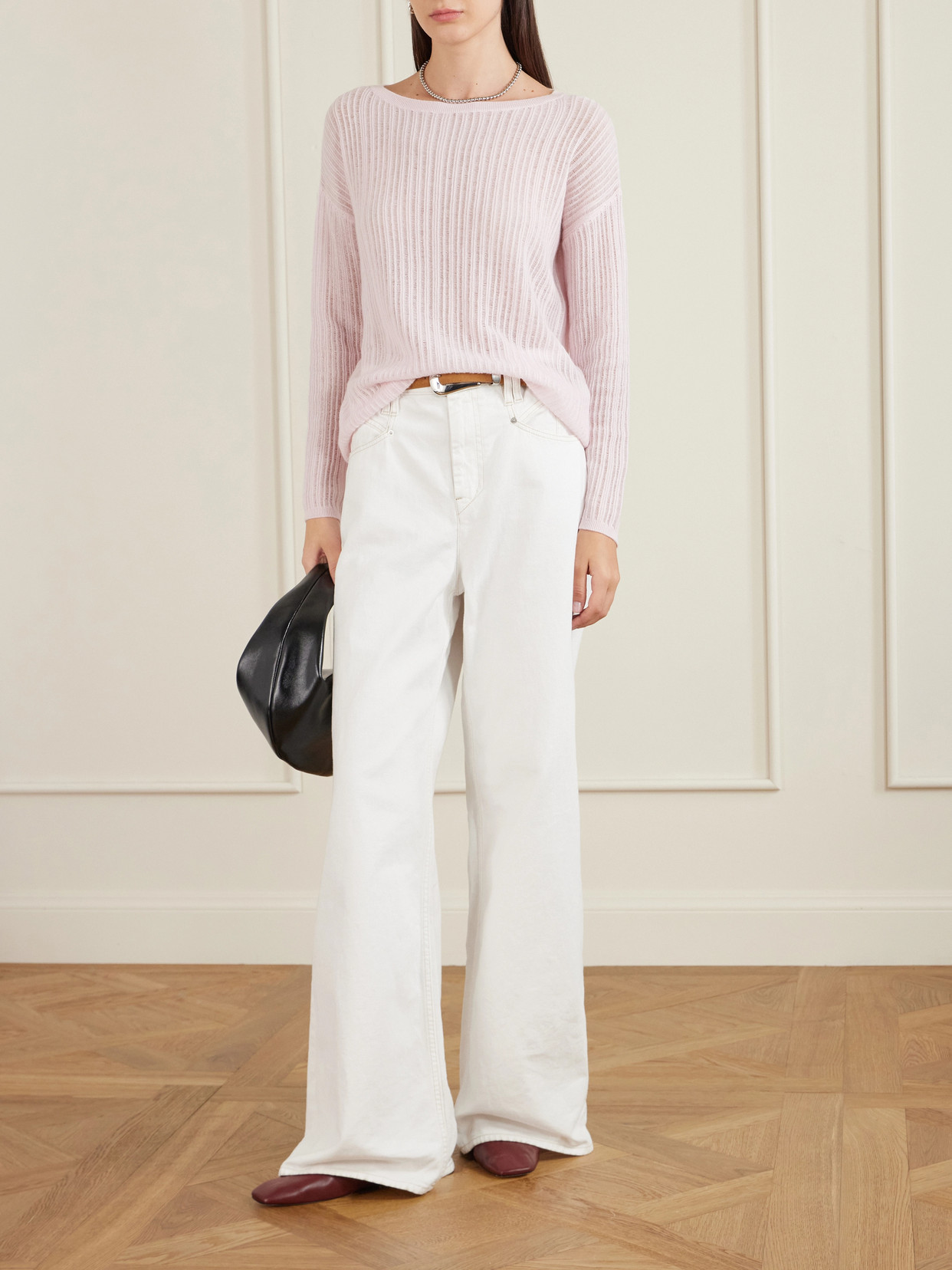 Ribbed-Knit Cashmere Sweater
