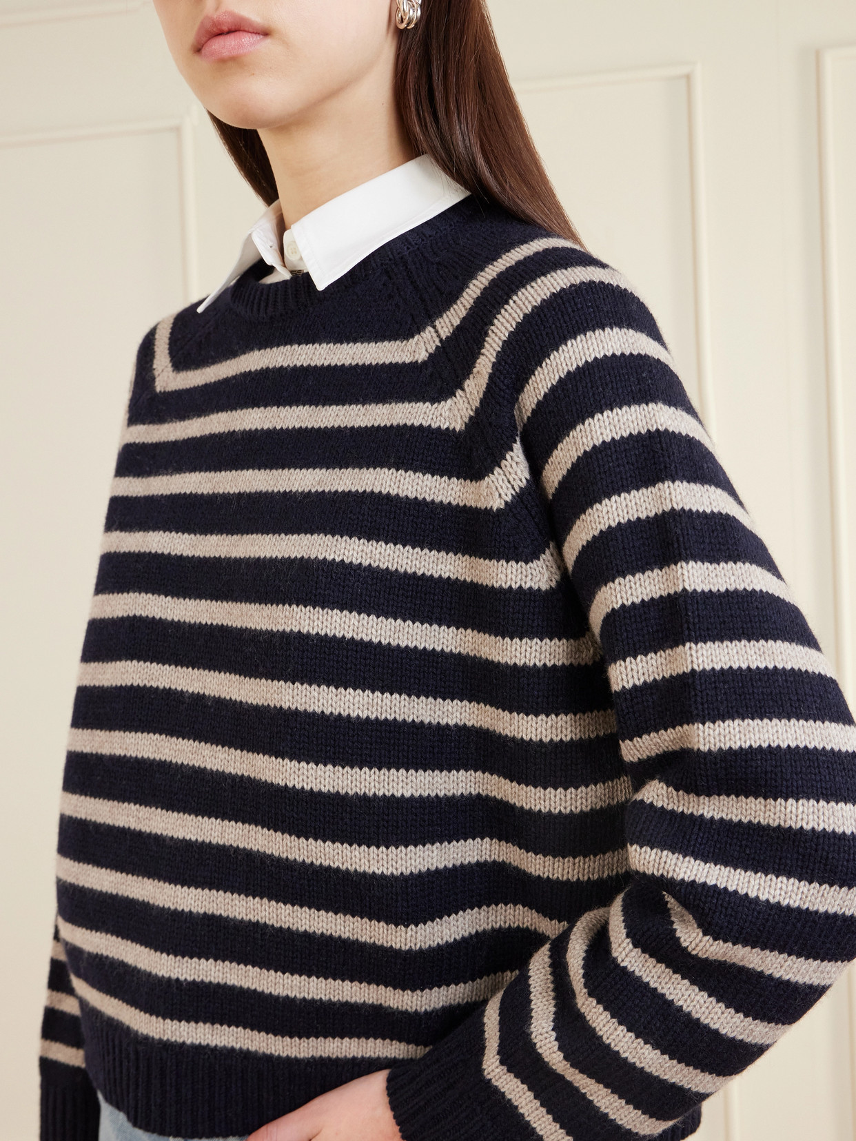 Striped Wool And Cashmere-Blend Sweater