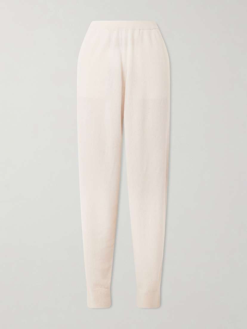 Allude Wool And Cashmere-blend Tapered Pants