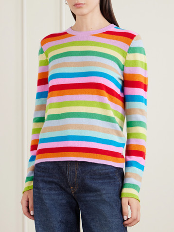 Allude Striped cashmere sweater