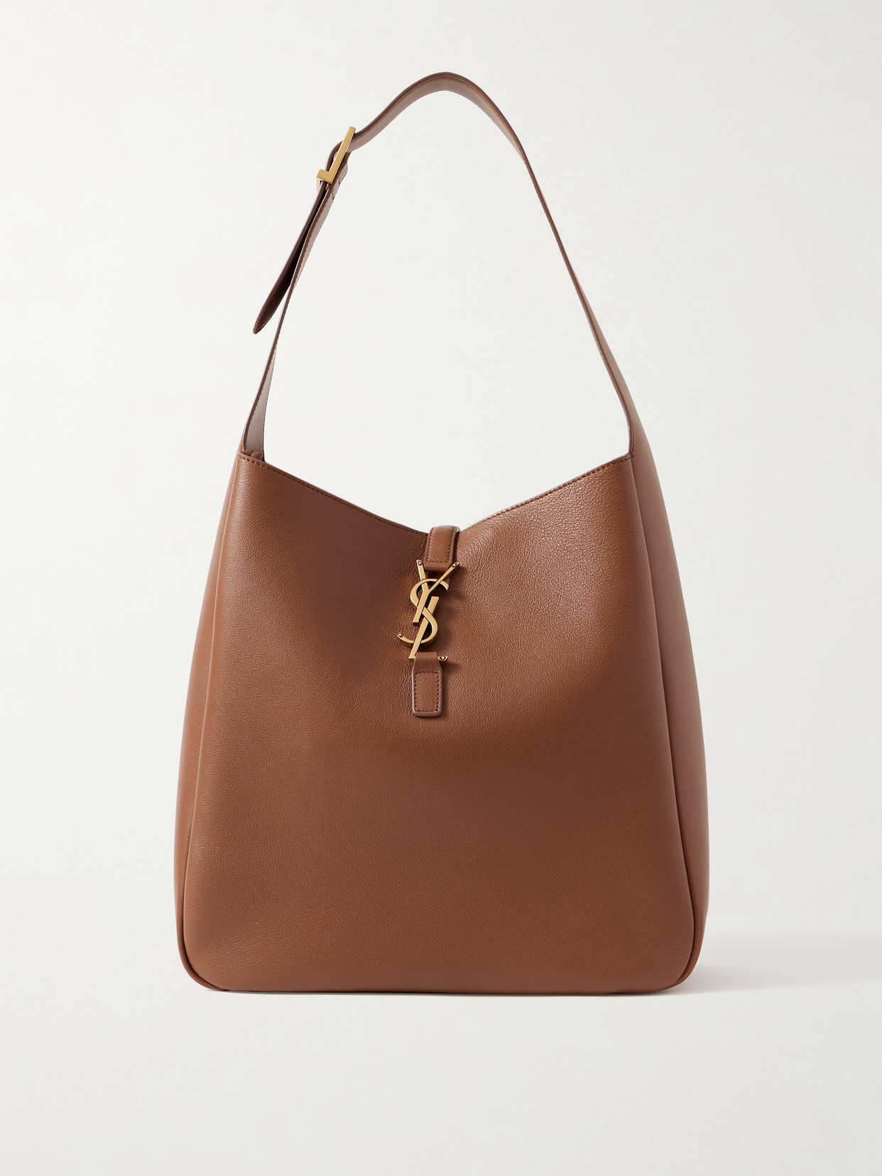 Saint Laurent Le 5 À 7 Large Leather Shoulder Bag In Brown