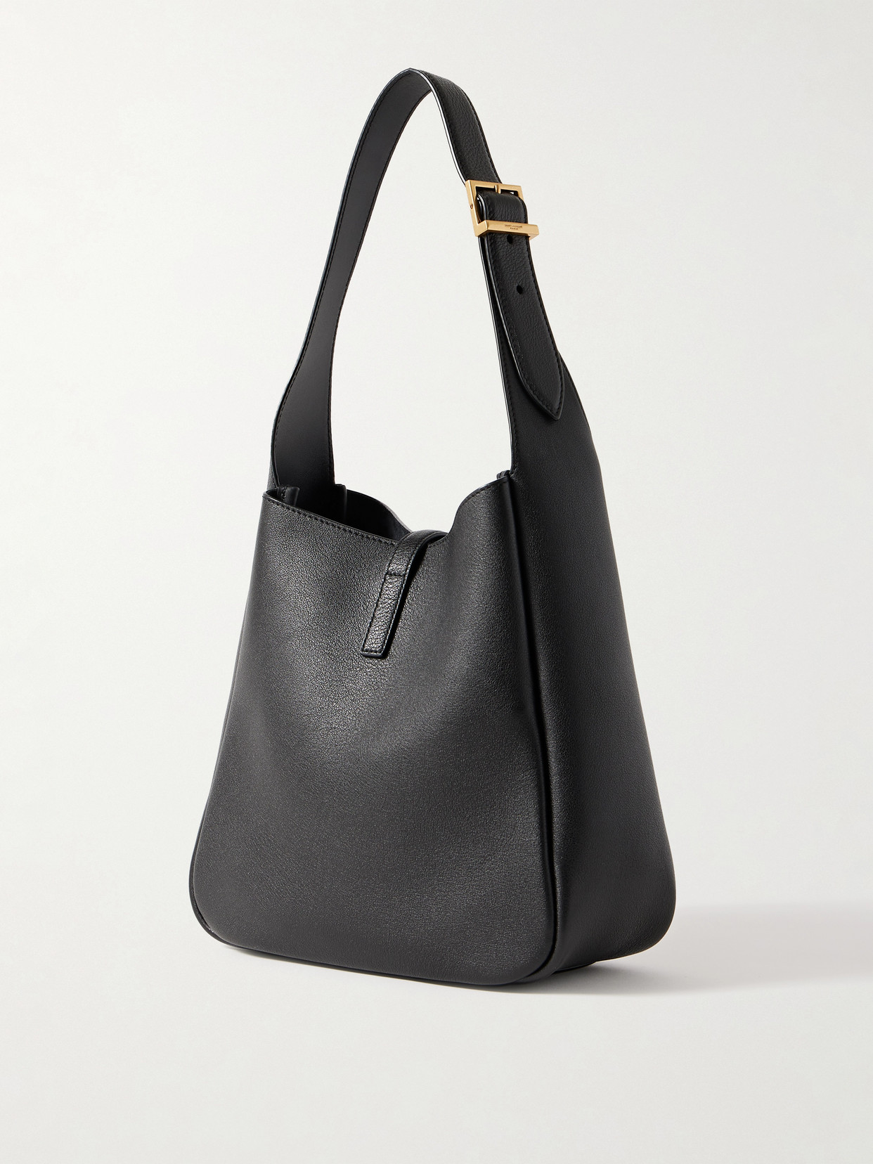 Saint Laurent Le 5 À 7 Leather Shoulder Bag In Black