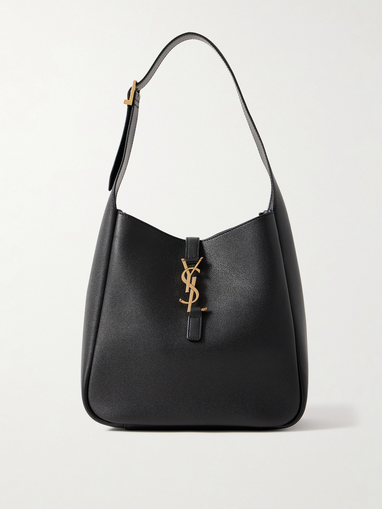 Saint Laurent Le 5 À 7 Leather Shoulder Bag In Black