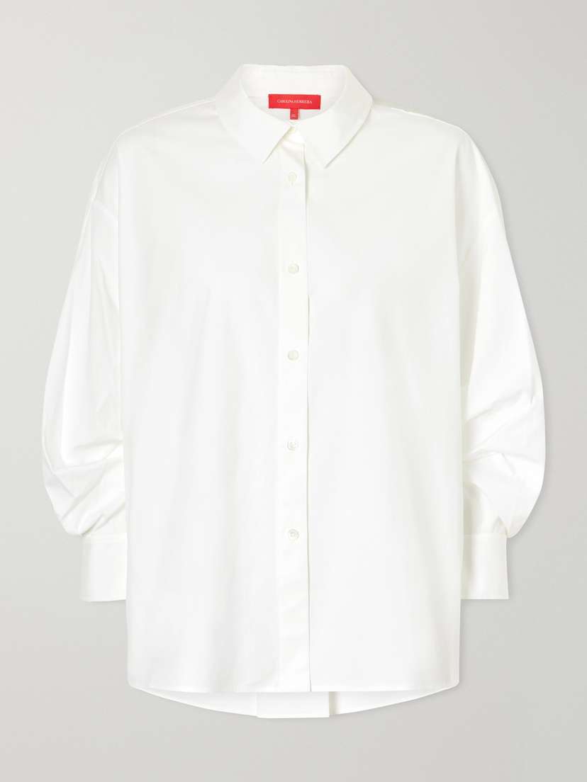 Carolina Herrera Clara Cotton-blend Poplin Shirt