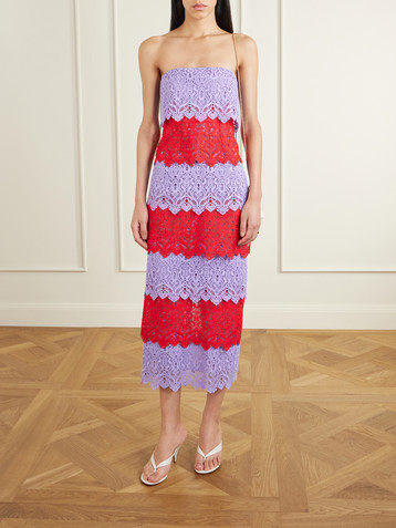 retrofete rowena lace dress Retrofete Rowena Lace Midi Dress